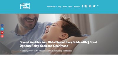 protectyoungminds website thumbnail should you give your kid a phone guide options